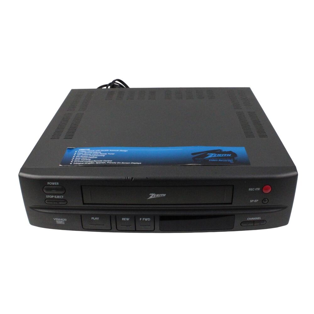 Zenith VRM4120 VCR 4 Head VHS Video Cassette Recorder - No Remote (TESTED)
